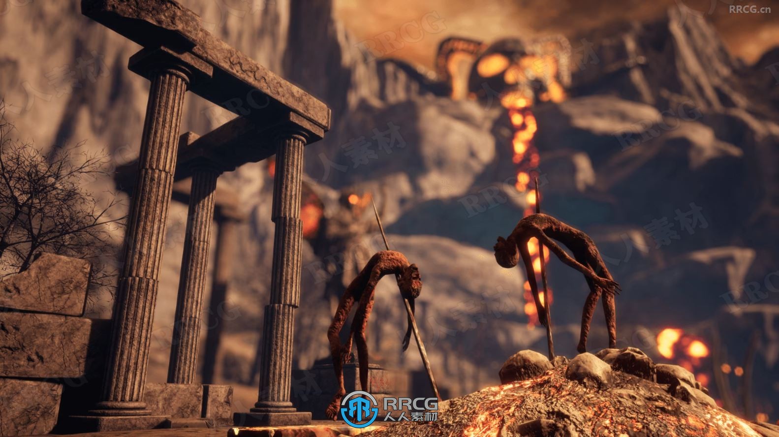 恐怖地狱废墟骷髅牢笼等环境场景UE游戏素材