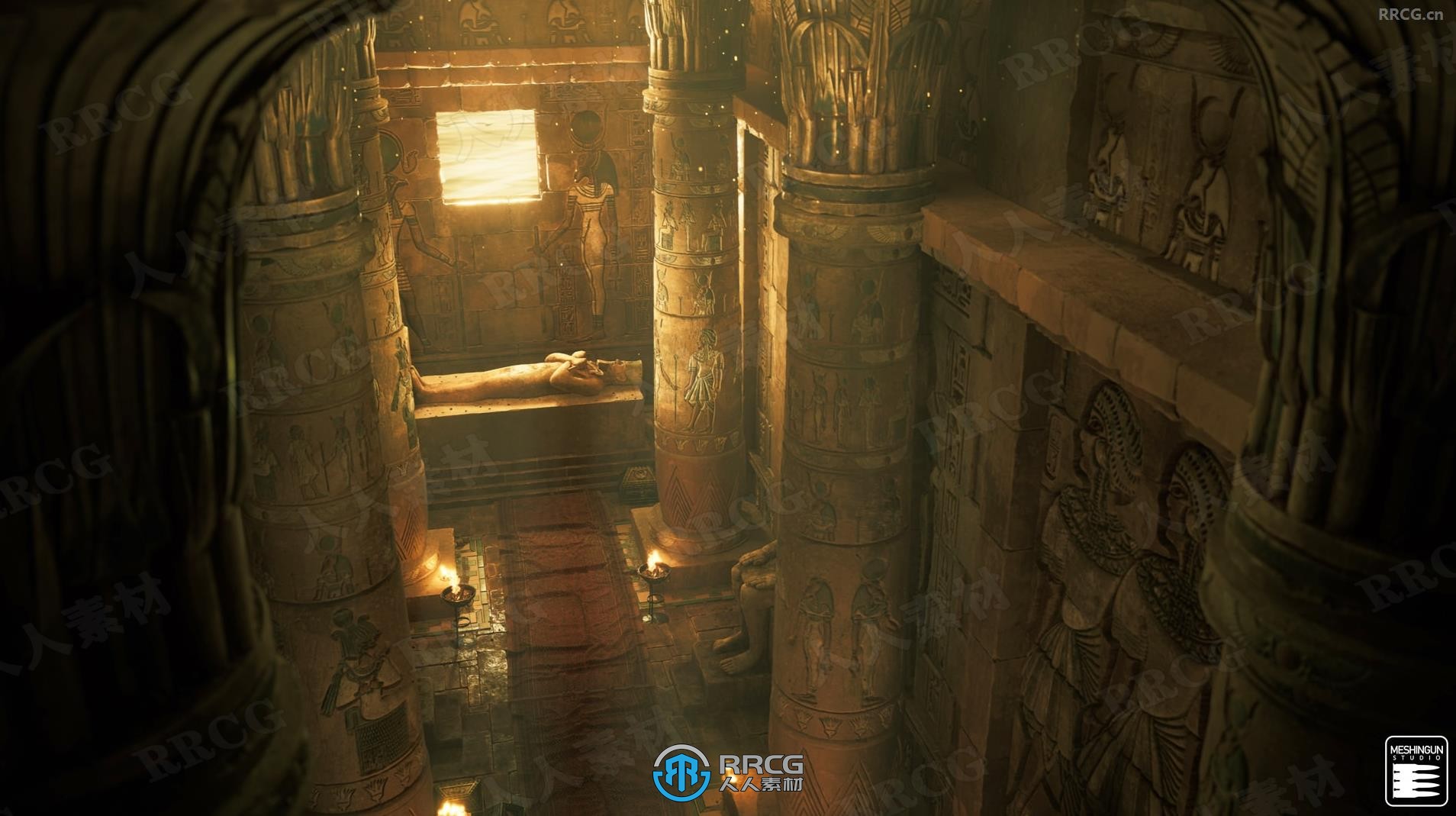 埃及金字塔神庙法老遗产环境场景UE游戏素材