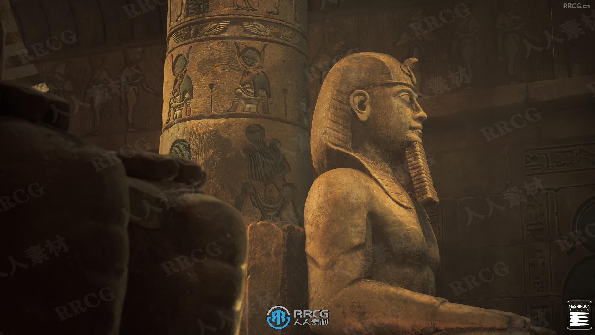埃及金字塔神庙法老遗产环境场景UE游戏素材