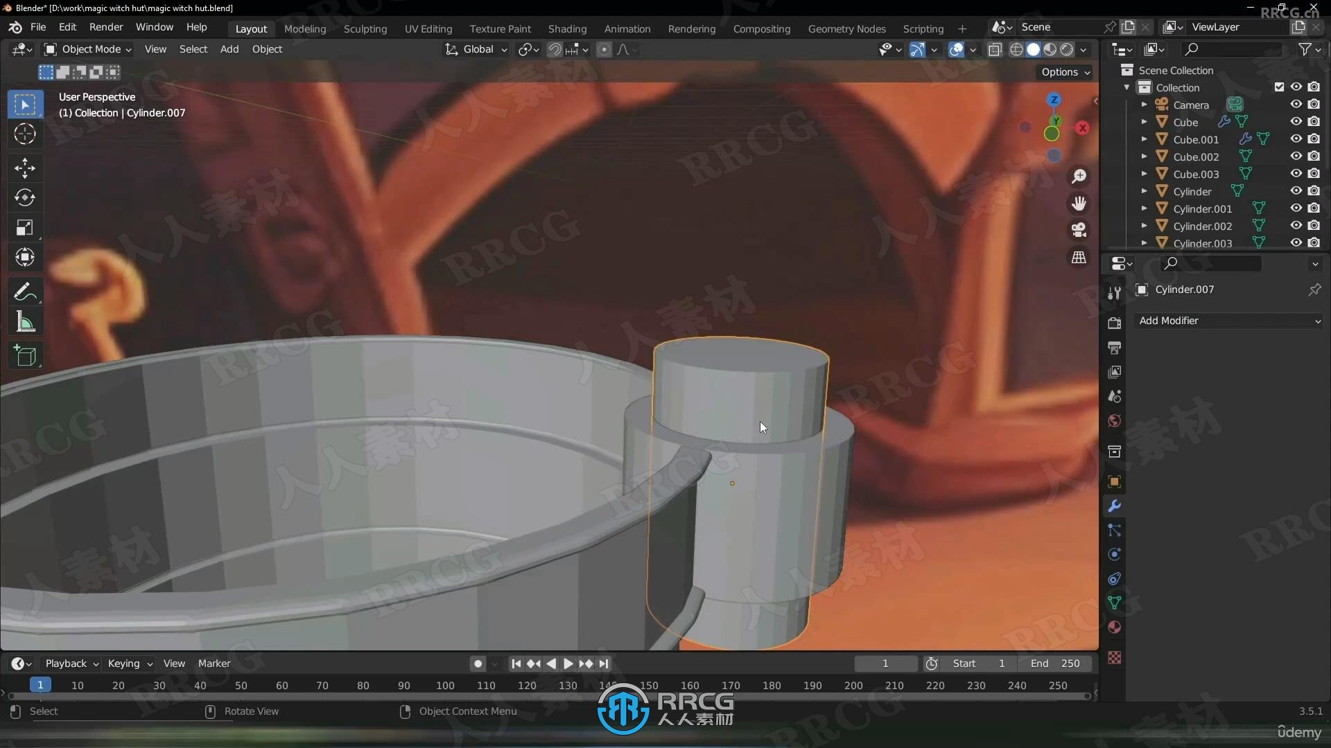 Blender女巫魔法小屋建模制作视频教程