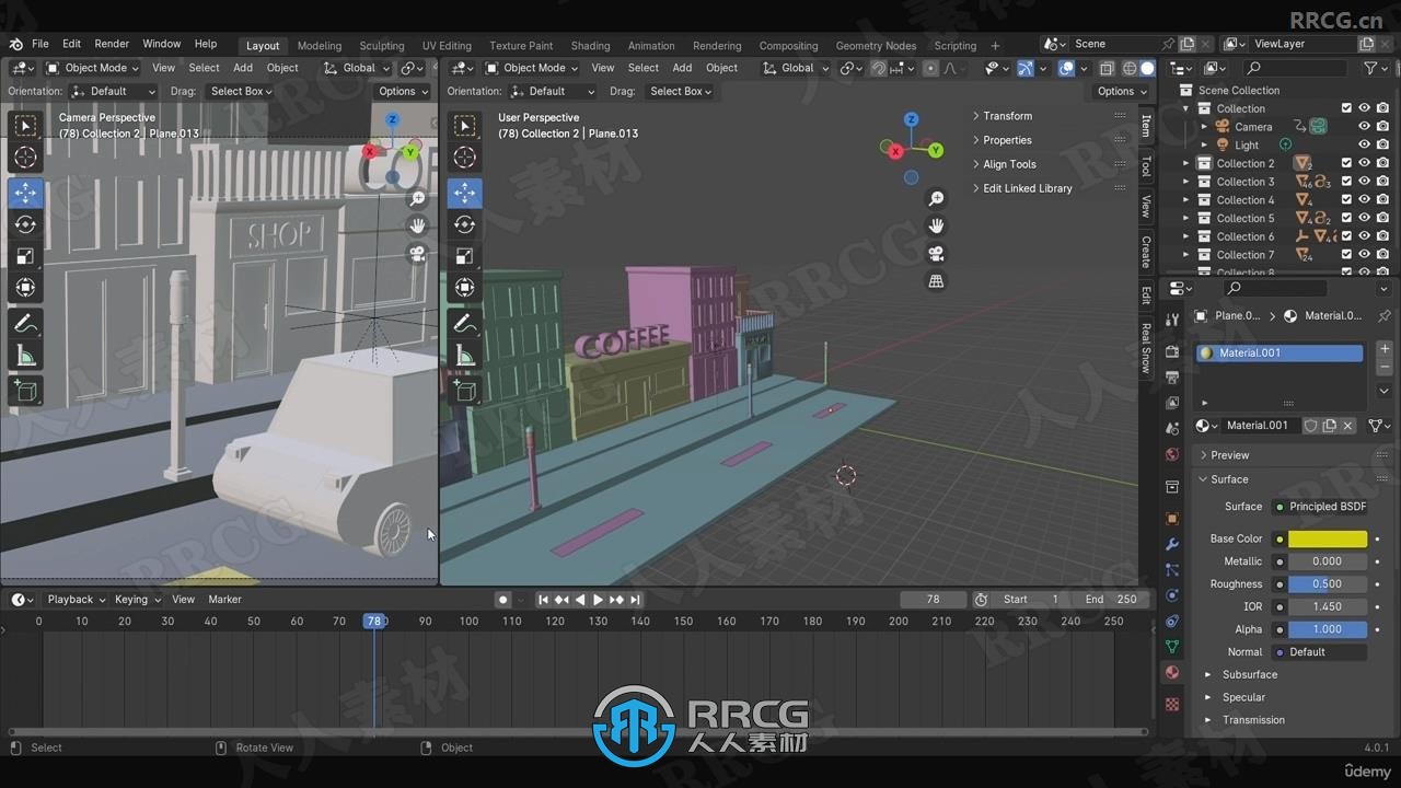 Blender低多边形小汽车建模动画制作视频教程