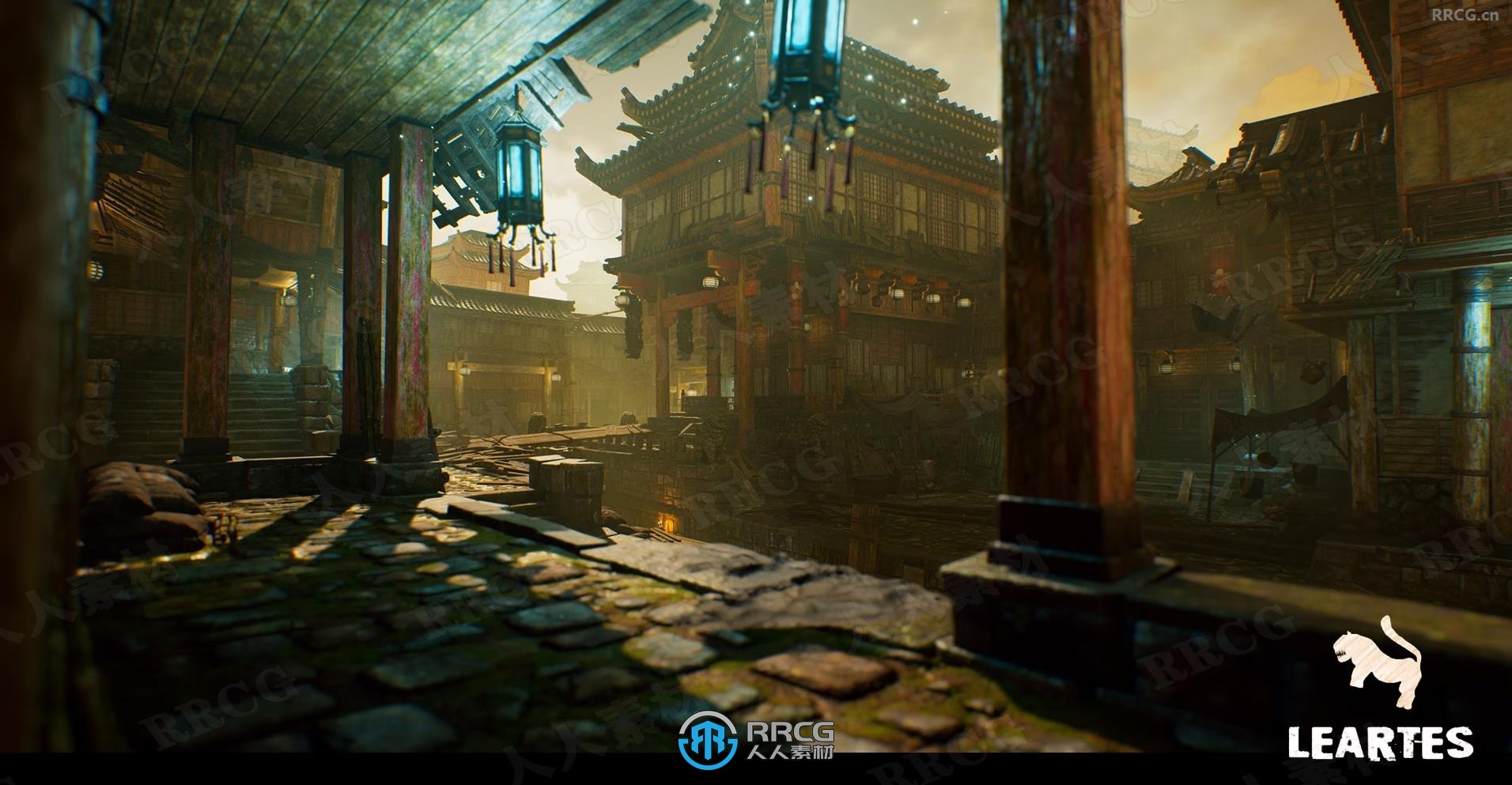 亚洲中国古代运河环境场景UE游戏素材