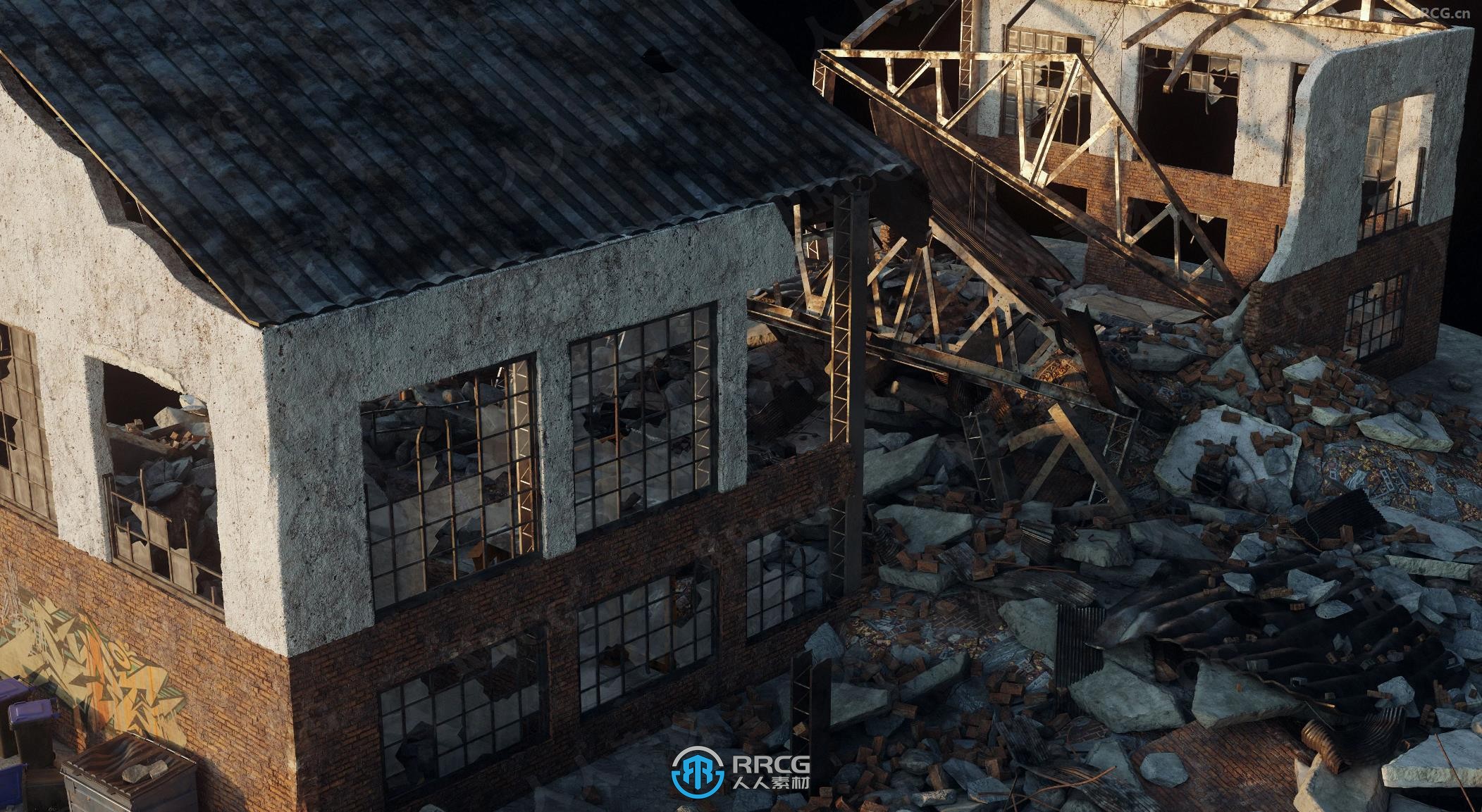 世界末日灾难城市建筑环境场景3D模型合集