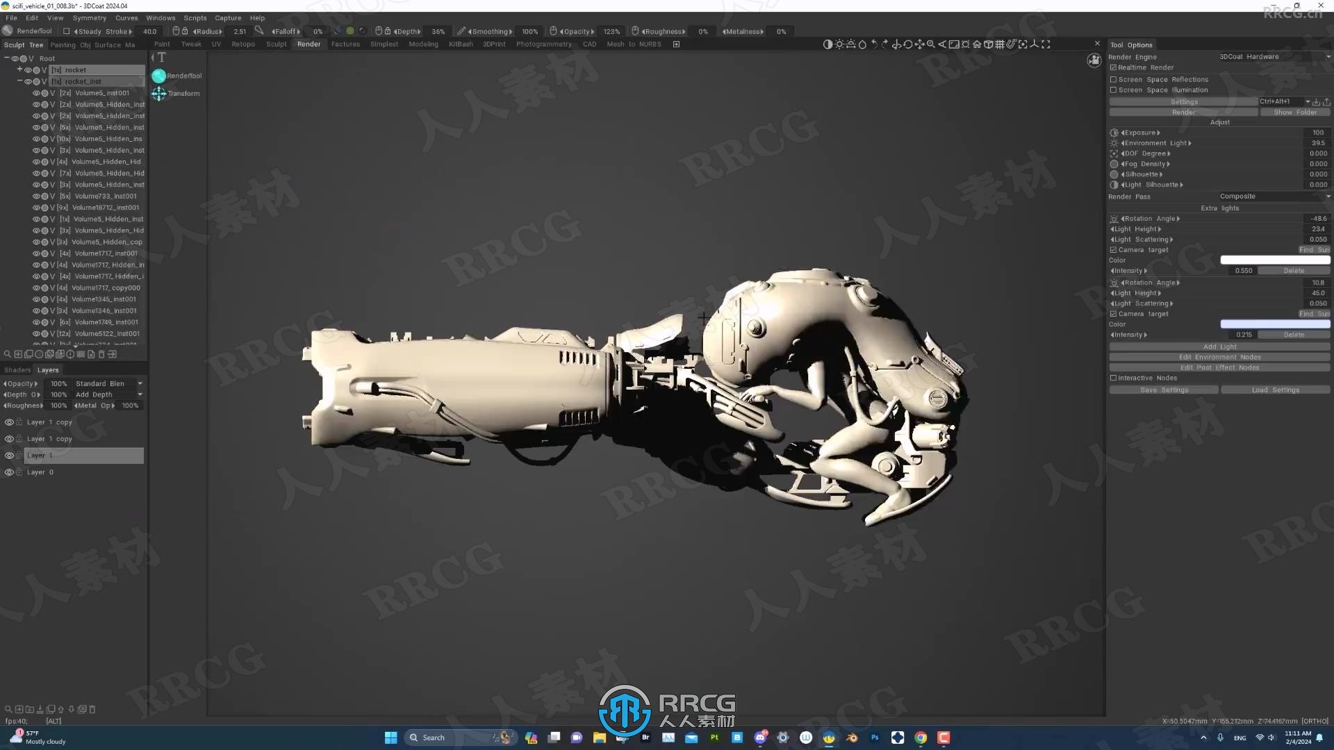 3DCoat科幻骑行飞船车概念设计视频教程