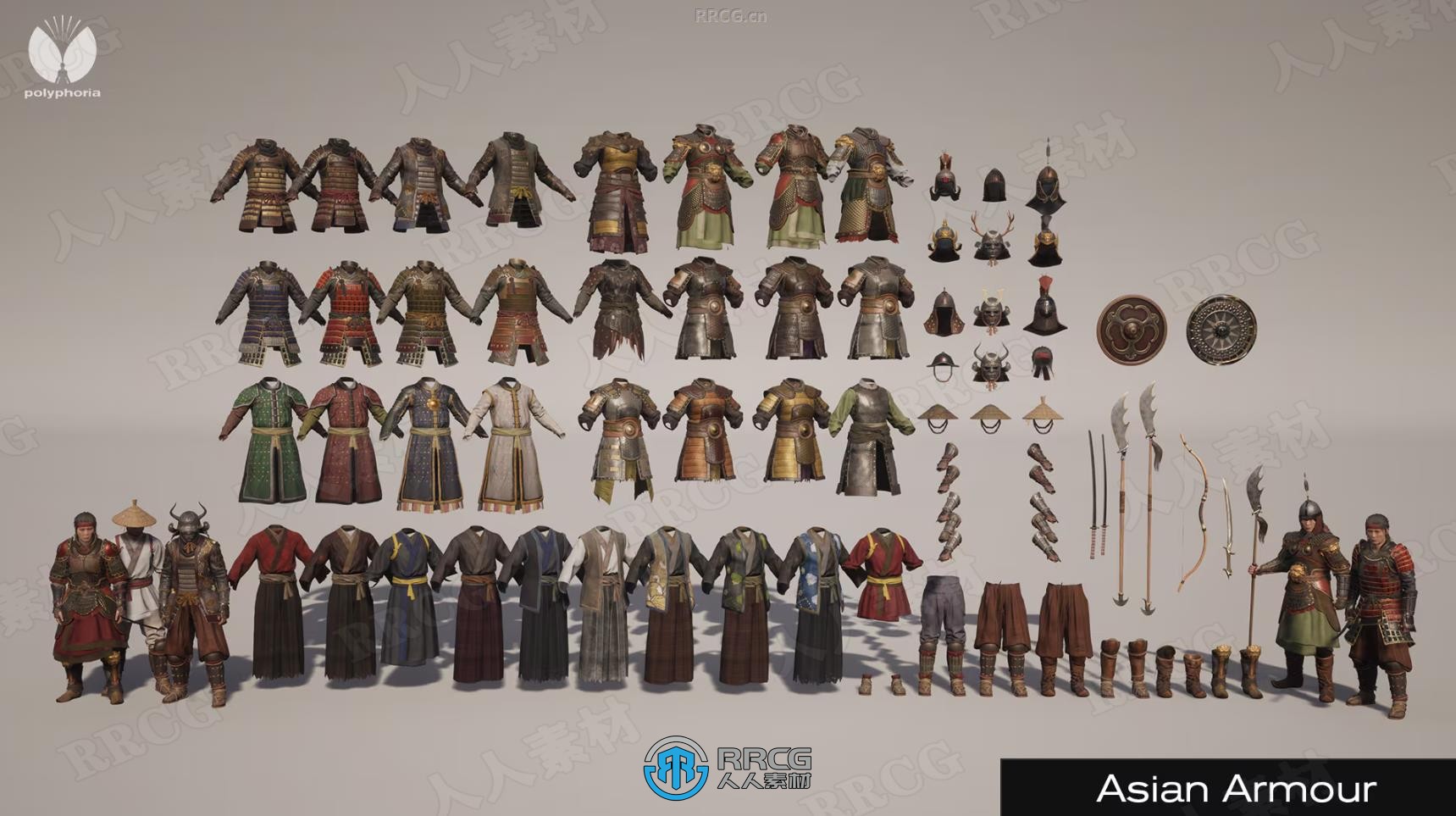 亚洲中国古代蒙古武士战士人物角色UE游戏素材