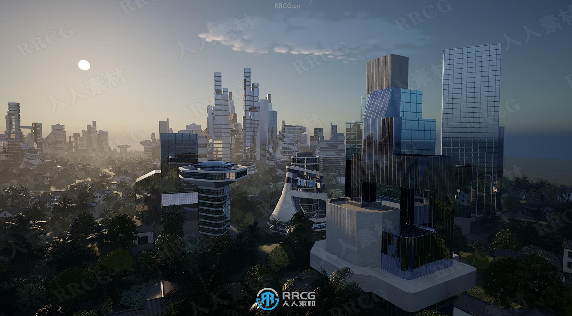 程序化生成城市建筑可视化UE游戏素材