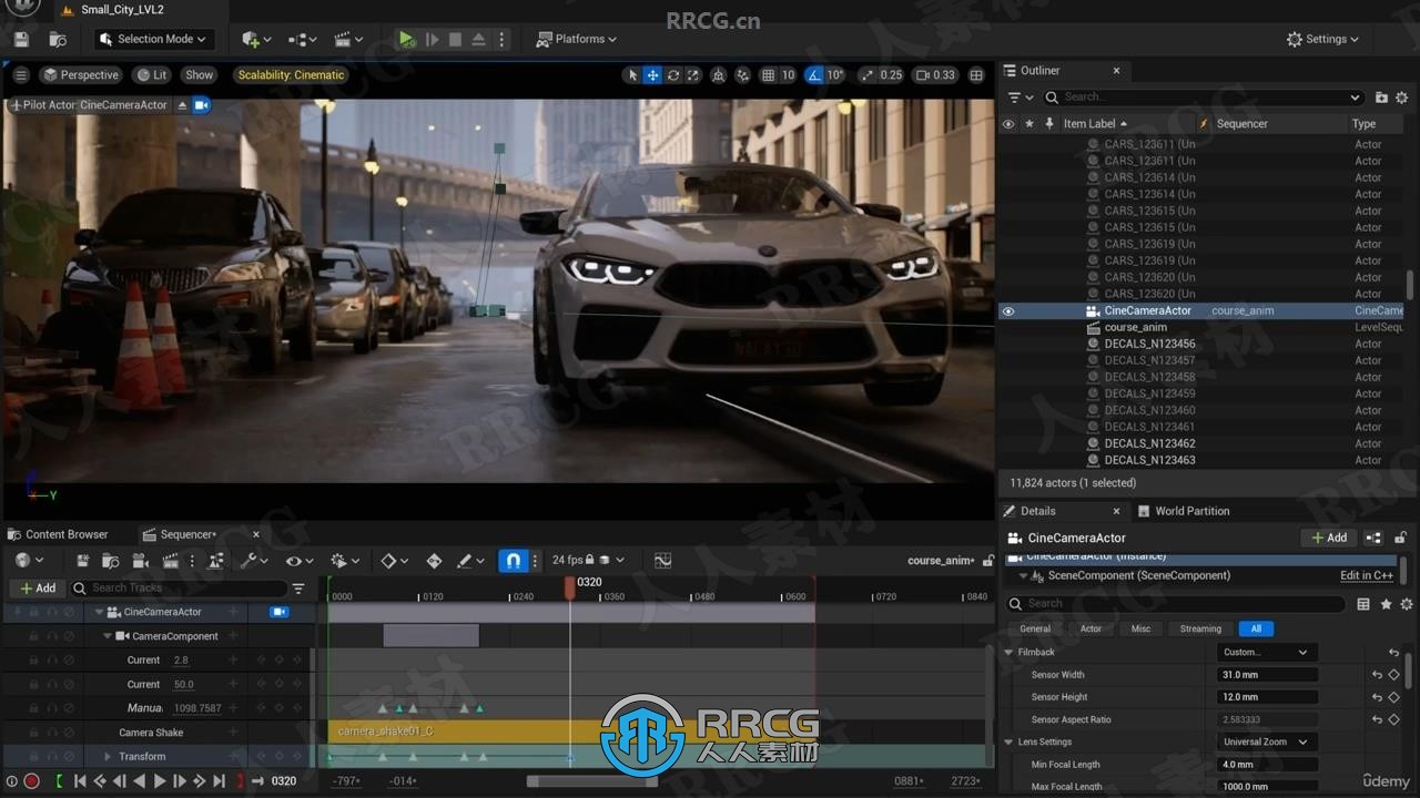 UE5虚幻引擎影视级汽车动画场景实例制作视频教程
