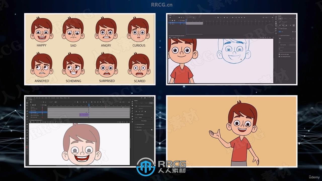 Adobe Animate二维动画从基础到高级技术训练视频教程