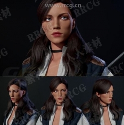 精致角色卡利斯塔女性战士3D模型