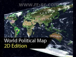 世界政治地图游戏场景工具Unity游戏素材资源