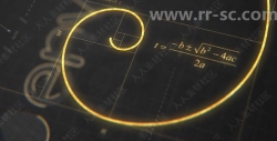 黄金函数曲线Logo演绎动画AE模板