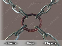 锁链钩麻绳3D模型Unity游戏素材资源