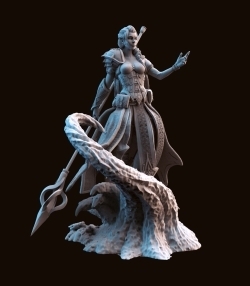 吉安娜魔兽争霸世界游戏角色雕塑3D模型