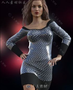 美丽性感的现代女性服装3D模型合辑