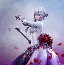 死亡爱丽丝游戏角色白雪公主蔷薇公主雕塑3D打印模型