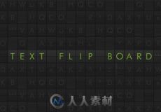 字母阵列下翻特效动画AE模板 Videohive Text Flip Board 7877354