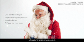 圣诞老人介绍圣诞节幻灯片AE模板Videohive Santa Claus Christmas Presentation 1...