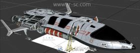 影视级科幻飞船3D模型