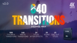 640组色彩缤纷转场过度动画AE模板V2版