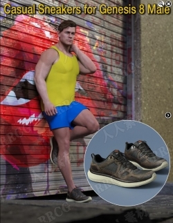 不同身材男性夏季凉爽运动休闲鞋3D模型合集