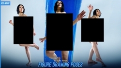 620张女性日常素描艺术姿势造型高清参考图合集