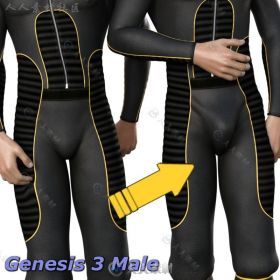 男性紧身上衣和下半身服装3D模型合辑