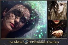 照片闪光修饰平面素材合辑Glitter Effect Photo Overlays