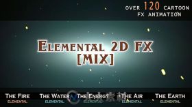 炫酷手绘2D卡通特效动画元素AE模板 Videohive Elemental 2D FX [MIX] 14292431