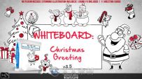 圣诞节日假期包装动画AE模板大礼包 Videohive Holidays Whiteboard Greetings Pack...