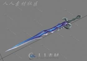 武侠版帅气的青龙剑3D模型