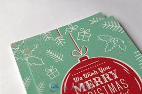 圣诞邀请卡片PSD模板Christmas_Greeting_PSD_Flyer_Template