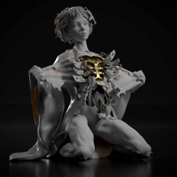 攻壳机动队动漫角色雕塑3D打印模型