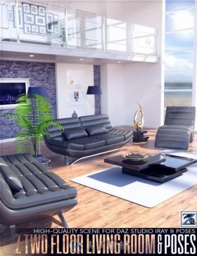 舒适豪华的现代客厅环境室内设计3D模型合辑