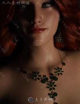 美丽高贵典雅的宝石项链3D模型合辑