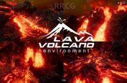 熔岩和火山环境地形工具Unity游戏素材资源