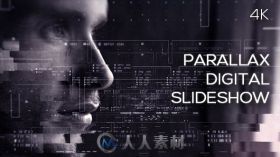史诗炫酷高科技数字视差幻灯片影视片头AE模板Videohive Parallax Digital Slidesh...