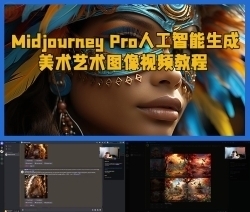 Midjourney Pro人工智能生成美术艺术图像视频教程