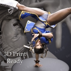 春丽街头霸王游戏角色雕塑3D打印模型