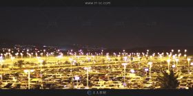 阿提卡城市夜景电梯轮船高清实拍视频素材