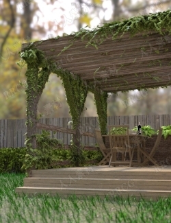 小型别墅门廊花园庭院3D模型合集
