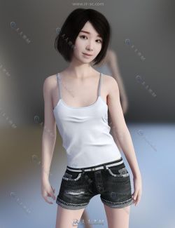 17岁亚洲青少年女孩3D模型