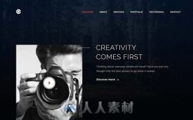 摄影师和作品集展示网页设计PSD模板PSD-Web-Template-Creato