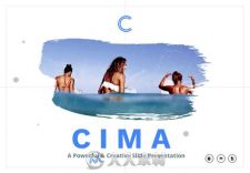 沙滩假日主题风格PPT模板Cima Powerpoint Slides