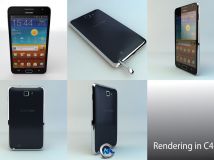 《三星GalaxyNote手机3D模型》3docean Samsung Galaxy Note 2499156