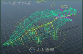 精细卡通鳄鱼3D模型