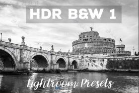 时尚超酷黑白HDR摄影效果Lightroom预设