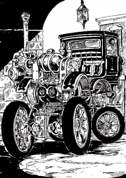 美国漫画家黑白机械风格原画插画合集