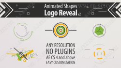 自由形状图形设计Logo演绎动画AE模版
