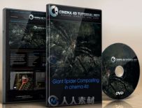 C4D巨型蜘蛛特效制作视频教程 Cinema 4D Tutorial.Net Giant Spider Compositing i...