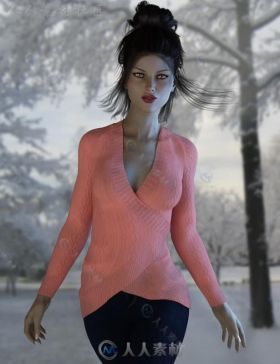 女性性感好看的秋季服装3D模型合辑